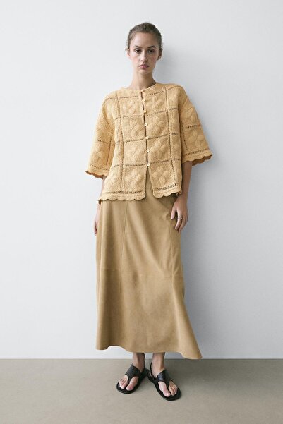 Massimo Dutti Ajurlu kroşe ceket