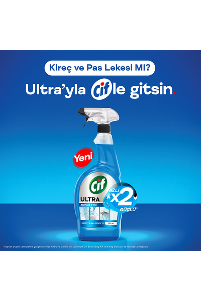 Cif Ultra Sprey Kireç ve Pas Sökücü 750 ml x3