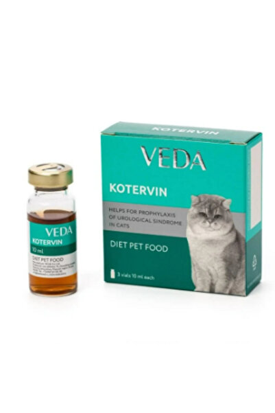 Vedavet Kotervin 3x10 ml Kedi & Köpek İdrar Yolu Damlası - Kum Dökme ve İçin