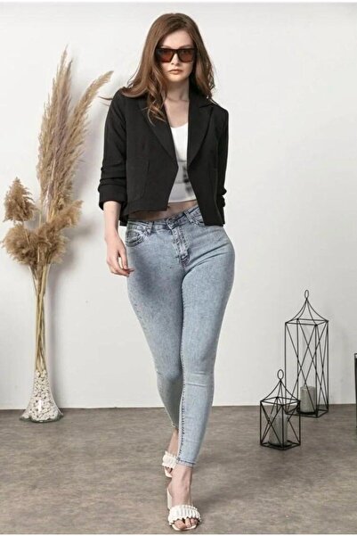 jsshop collection بنطلون جينز نسائي ضيق الساق من KAR MAVİ E مرن