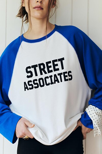 Pull & Bear Reglan kollu grafik t-shirt