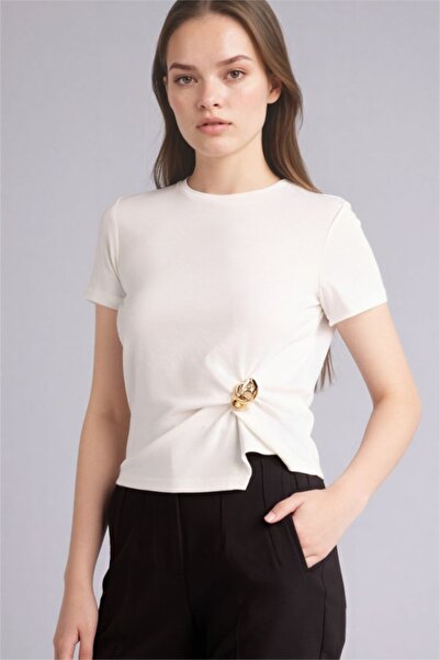 DeFacto Slim Fit Crew Neck Ribbed Short Sleeve T-Shirt G9551Ax26Sp