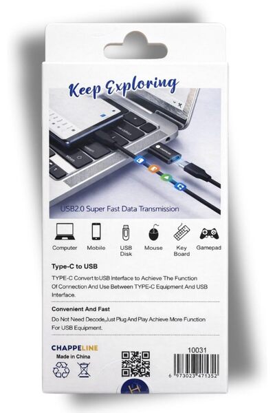 CHAPPELINE محول USB من النوع C إلى USB