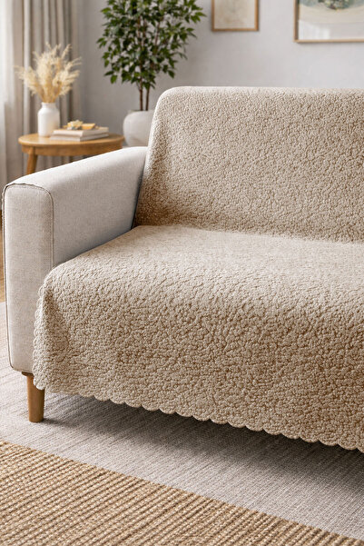 Nihai Ev Κάλυμμα καναπέ-κρεβάτι και πολυθρόνας Lily με ανάγλυφο μαλακό αντιολ...