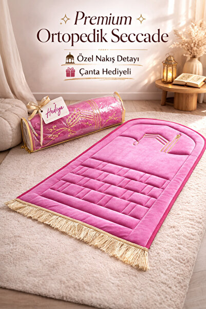 Bripurga Ortopedik Seccade, Süngerli Seccade, Seccade Rahat ve konforlu, çant...