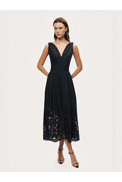 Nocturne Kuşak Bağlama Detaylı Midi Elbise