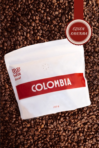 Colombia Decaf Çekirdek Kahve 250 GR , %100 Arabica