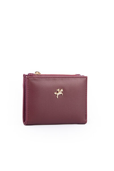 Nas Bag Women's Slim Small Size K Card Holder Claret Red Dona with Paper and ...