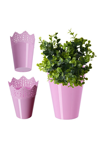 KADAX Ghiveci de flori, Ghiveci de flori, Capac, Înalt, Plastic, 12 cm, Roz