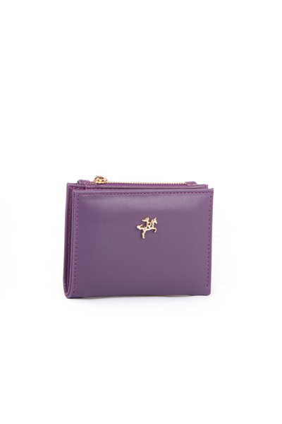Nas Bag Women's Slim Small Size K Card Holder Purple Dona with Paper and Coin...