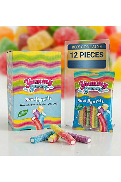 TAYAŞ Creion acrișor delicios jelos - Bomboane moi cu aromă de fructe x 12 bu...