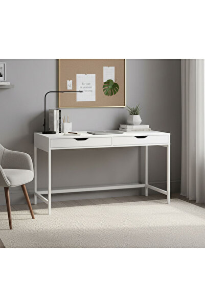 Woody Alba Home Office Desk White 100 cm