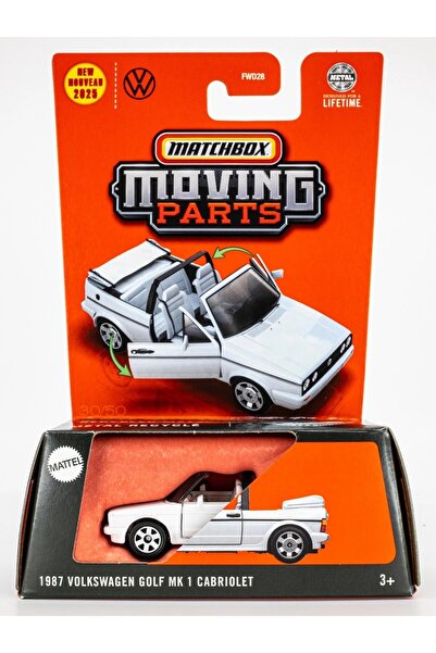 HOT WHEELS Matchbox Moving Parts 1987 Volkswagen Golf Mk1 Cabriolet 1:64 Meta...