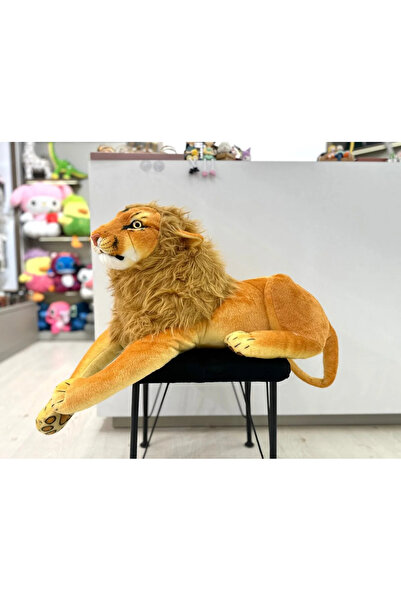 GLOW ACCESSORIES BAE Dev Yeleli Aslan Peluş Oyuncak - 100 Cm - Premium Kalite