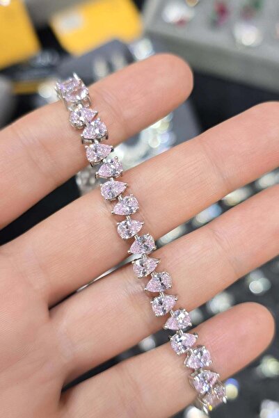 MorMajor Silver PEMBE DAMLA BUZ KESİM GÜMÜŞ BİLEZİK