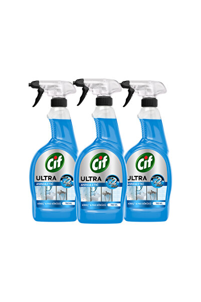 Cif Ultra Sprey Kireç ve Pas Sökücü 750 ml x3