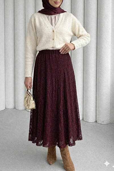 CNG MODA cu căptușeală Fustă lungă din dantelă piese