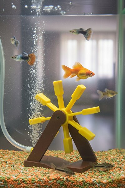 H×UUNG Akvaryum Hava Taşı ᛣ Hareketli Hava Degirmeni ( KarmaRenkler )