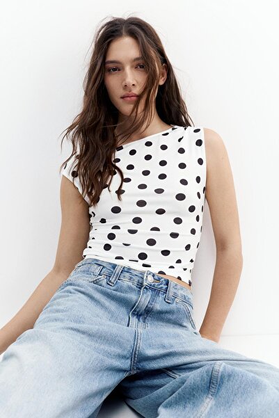 Pull & Bear Asimetrik büzgülü top