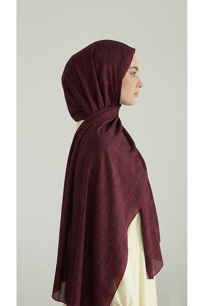Karaca Elegant Patterned Vual Buy Silk - Red / Burgundy