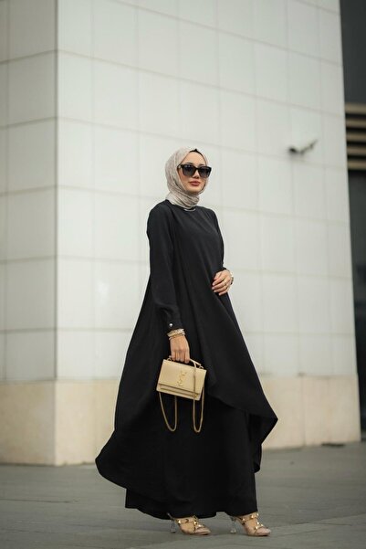 NS Moda Tesettür Ayrobin Herra Dress Black-Model 573