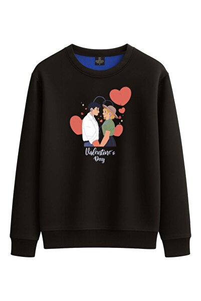 Espina Premium Valentine's Day Music Themed Regular Fit Sweatshirt