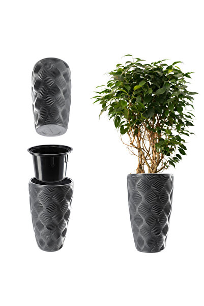 KADAX Ghiveci cu insert, capac pentru ghiveci, 58 cm, înălțime din plastic, a...