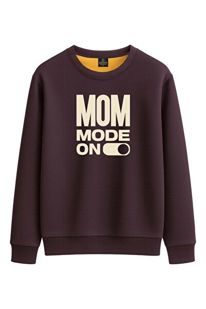 Espina Premium سترة رياضية Regular Mom Mode On مطبوع