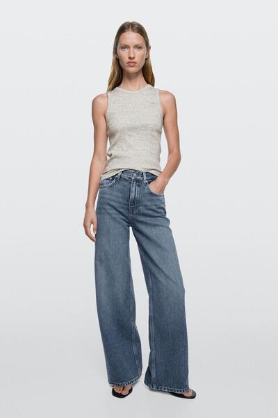 Massimo Dutti Geniş paça jean