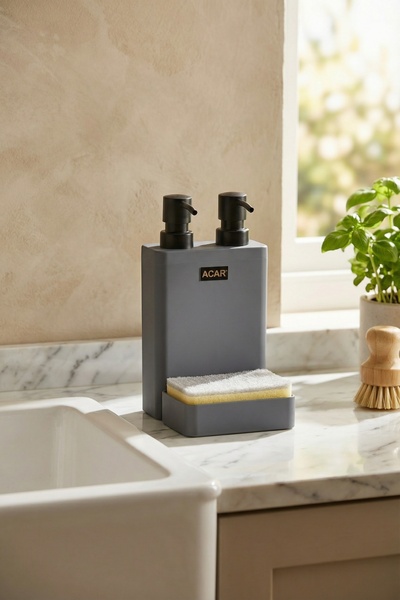 ACAR Marissa 2-Pack Liquid Soap Dispenser Gray - 740 ml