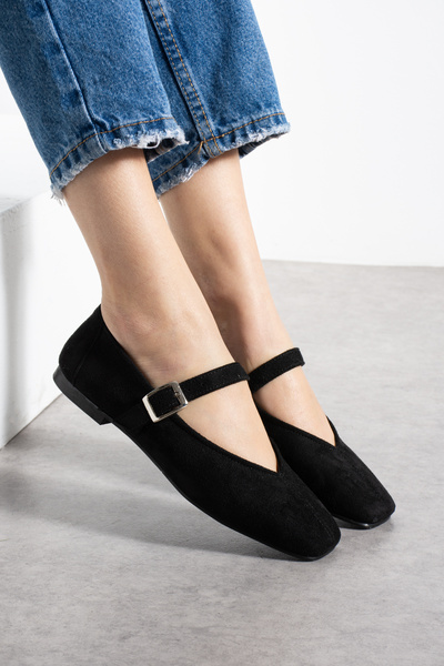 Mio Styllo Lokota detaliu la cataramă vârf pătrat Lux piele întoarsă Femei ba...