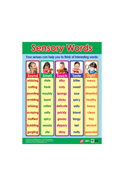 123Publishing House Sensory Words - Wall Chart in English