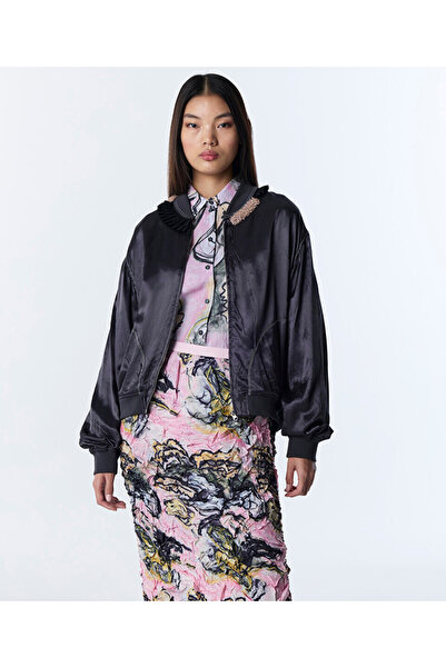 Twist PARLAK DOKULU FIRFIRLI BOMBER CEKET