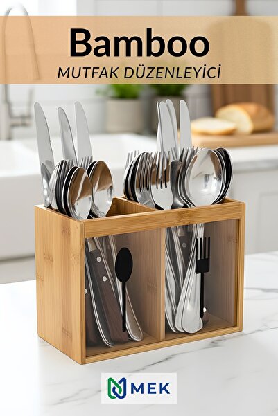 Mek life Bambus Dvokomponentni dekorativni držač za viljušku, kašiku i nož, o...