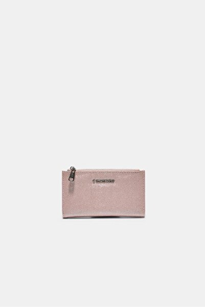 Stradivarius Uzun parlak kartlık cüzdan