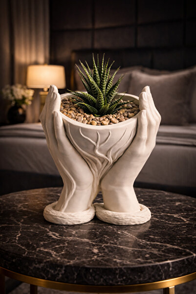 alazservices Vază decorativă 3D în formă de mâini care susțin o inimă culoare...