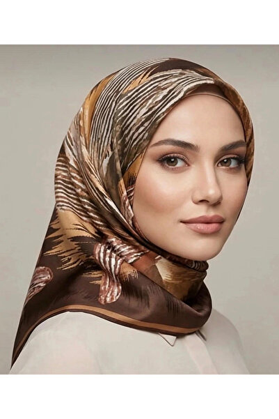 Levidor Tencel Scarf Brush Pattern Bitter Brown