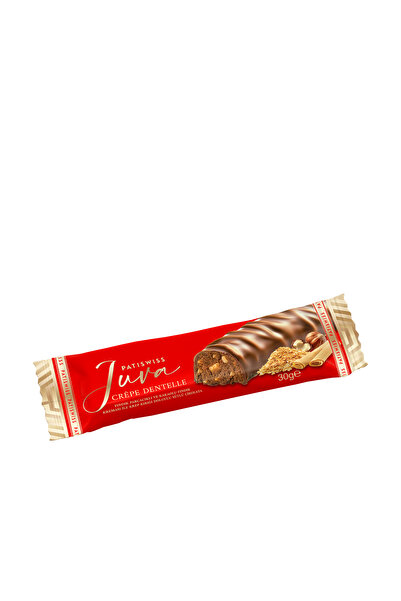 Patiswiss Juva Fındıklı, Kakaolu ve Krep Kırıklı Sütlü Çikolata Bar, 30G