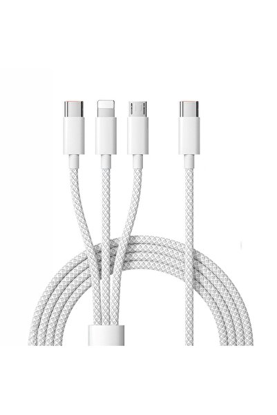 Timebox 3 in 1 Data and Fast Charging Cable, PD Fast Charge, 1m, Braided Text...