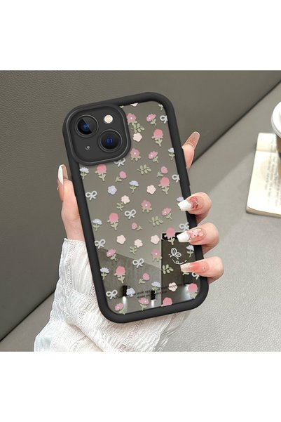 CASEVIBE حافظة هاتف فاخرة وعصرية وواسعة من السيليكون بنقشة زهور متوافقة مع iP...