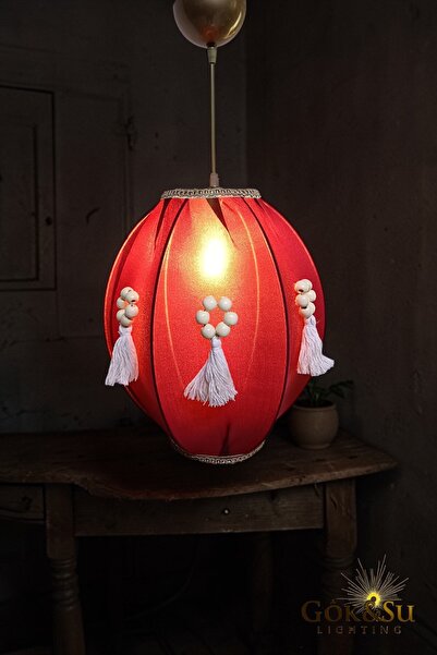 Göksu Lighting Kumaş Germe Dekoratif Sarkıt Avize