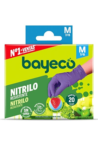 Bayeco Nitrile gloves, purple M, 20 pcs/ set
