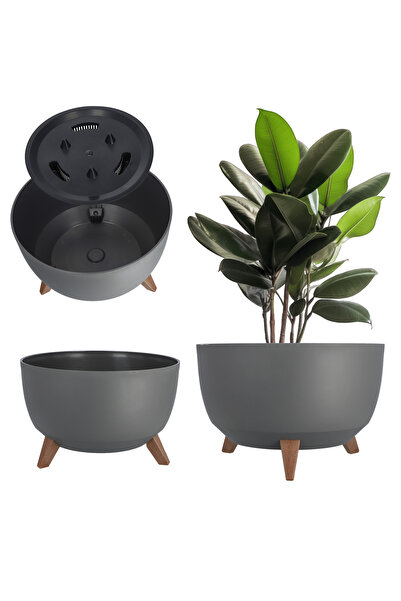 KADAX Ghiveci 40 cm cu husă pentru picioare antracit + insert