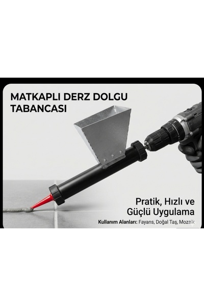 Vulli Çimento Dolgu Derz Dolgu UZUN Aparat - Taşınabilir Metal Gövdeli Harç E...
