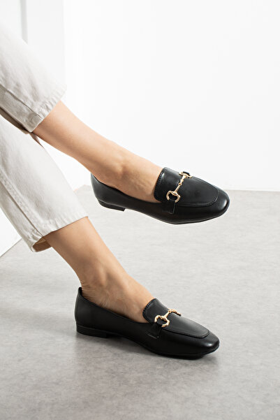 wolk shoes zoey kadın tokalı loafer babet