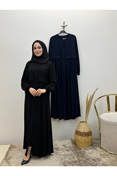 JOOQSTORE Medine İpek Pileli Ferace