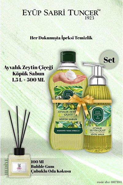 Eyüp Sabri Tuncer 1.5 L + 500 ml Ayvalık Olive Blossom Foam Soap Bubble Gum S...