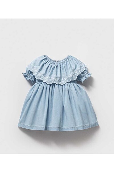 NoyNoy Baby Kız Bebek Fisto Detaylı Yumuşak Dokulu Elbise