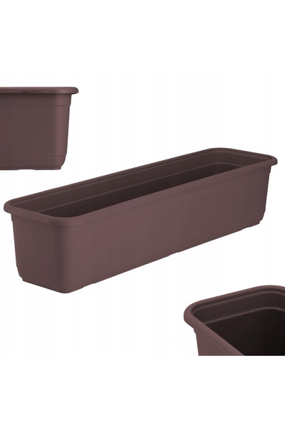 KADAX Balcony Box 60 cm Flowerpot Flowerpot Balcony Brown