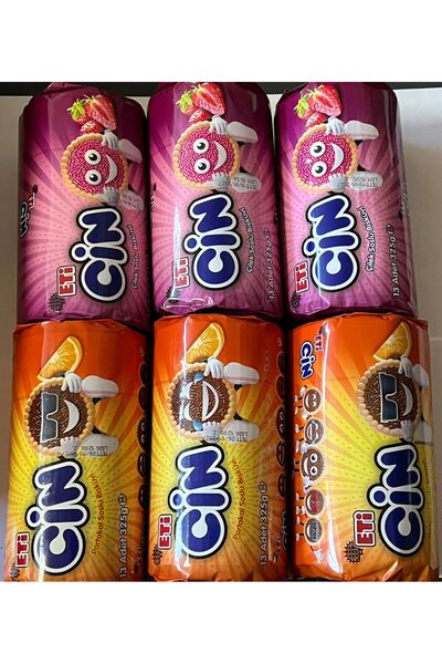 Eti KARMA CİN ÇİLEKLİ 325GRX3 ADET-PORTAKALLI 325GR X3 ADET BİSKÜVİ